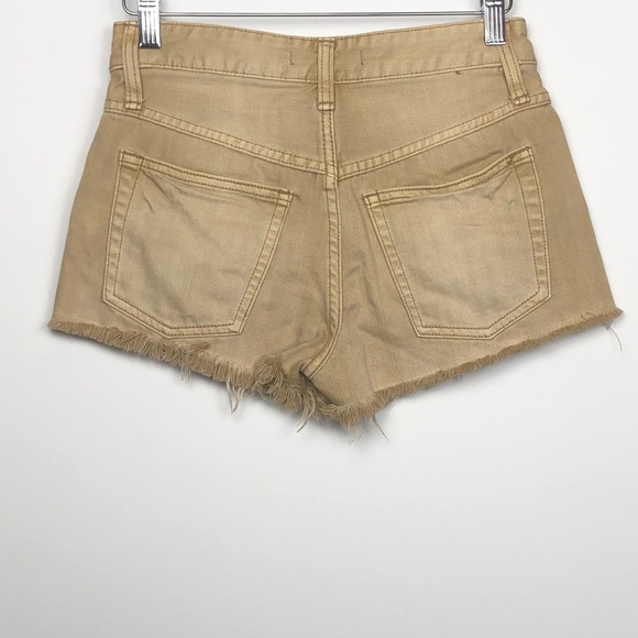 NWT Free People Khaki Brown Uptown Denim Shorts - Picture 4 of 4